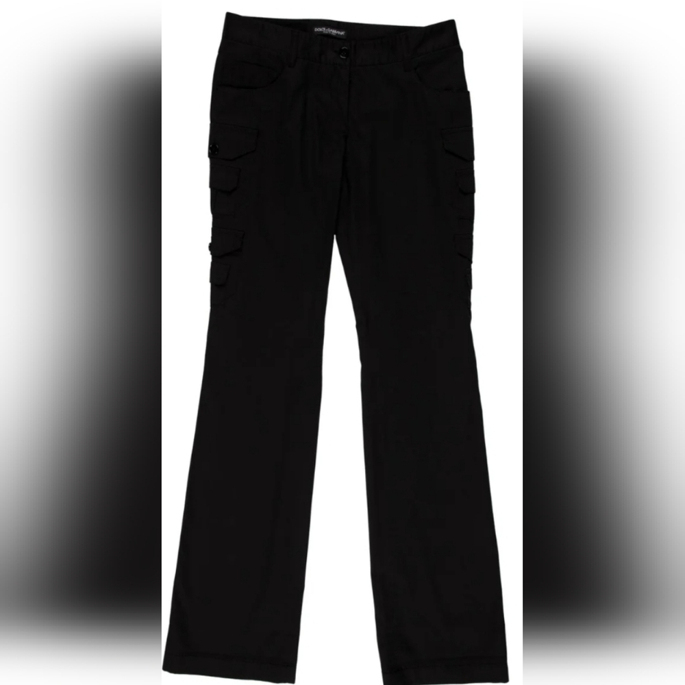 Dolce & Gabbana HOT ITEM! Wool Wide Leg Pants in Black. Sz US4/IT40. R2S!!